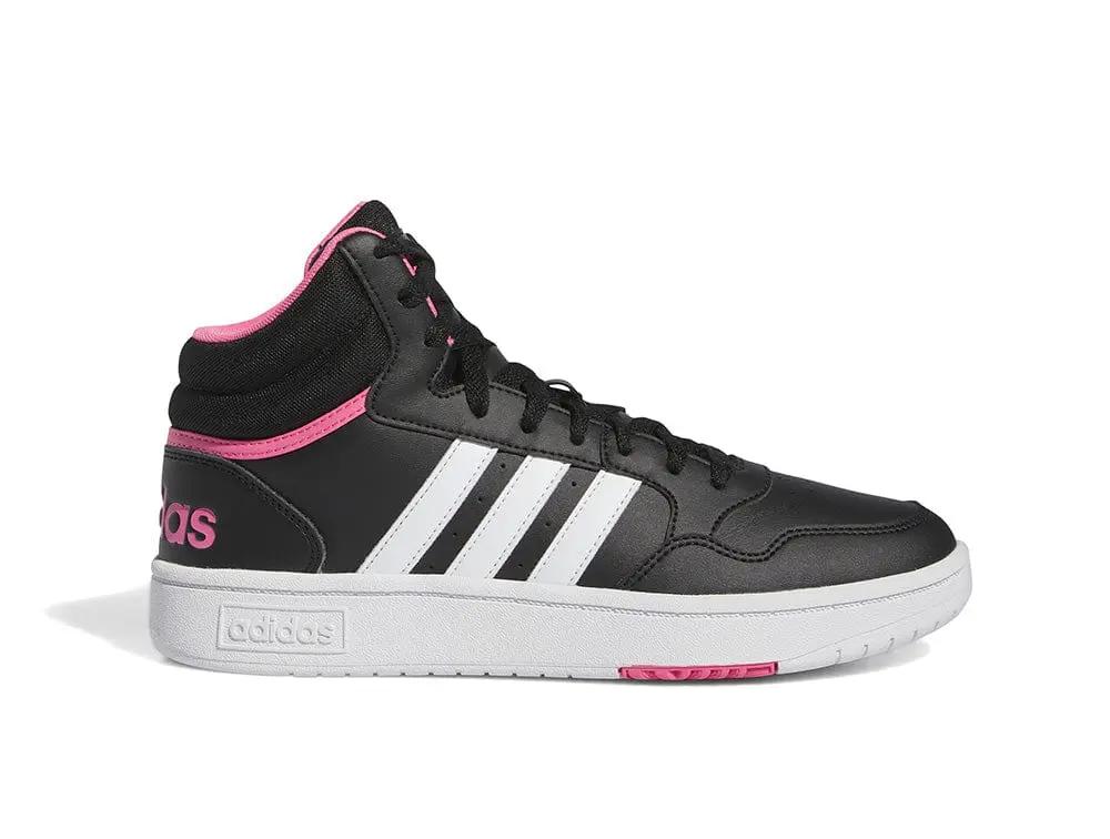Zapatilla Adidas Hoops 3.0 Mid W Cuero Mujer Negro