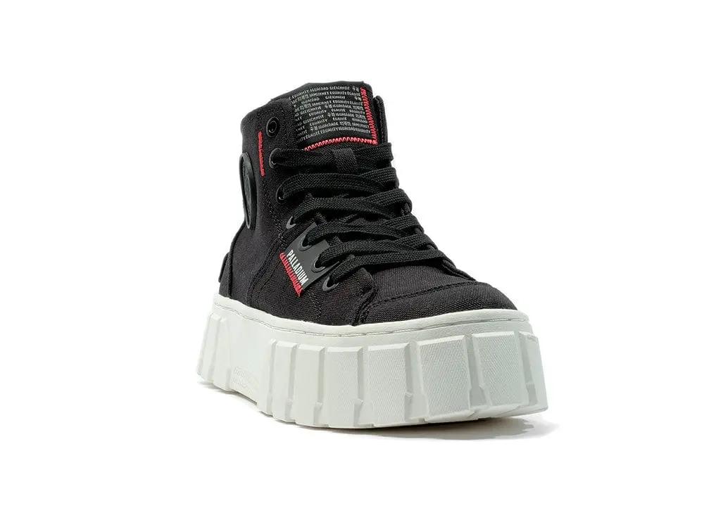 Zapatilla Palladium Pallatower Hi Patch Mujer Negro