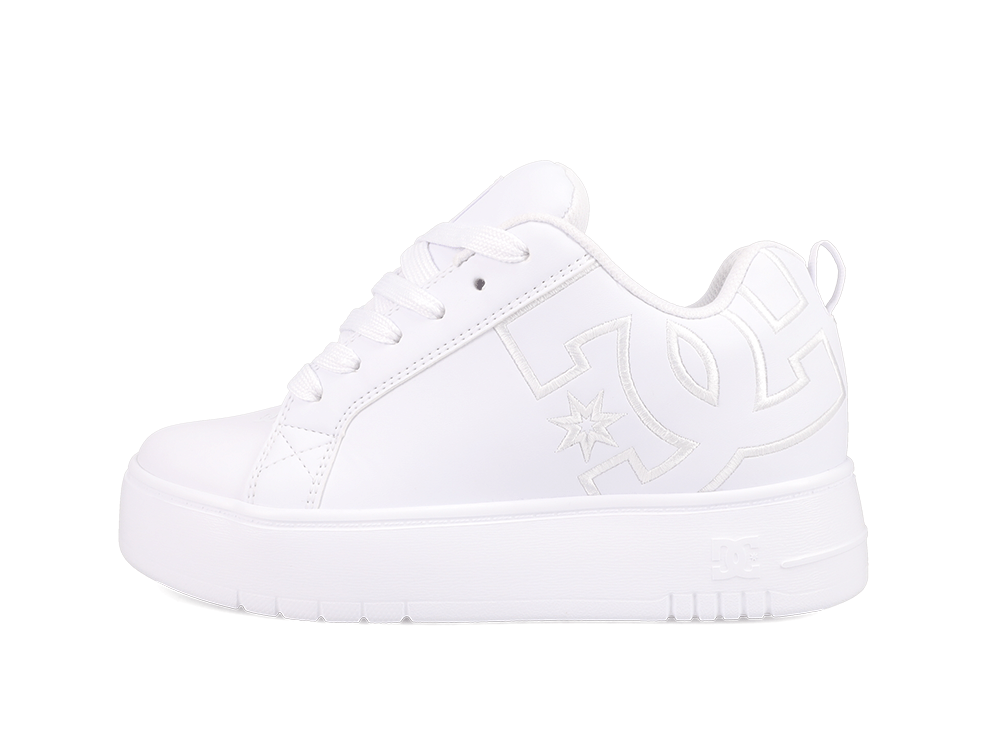 Zapatillas Dc Court Graffik Plataforma Mujer Blanco