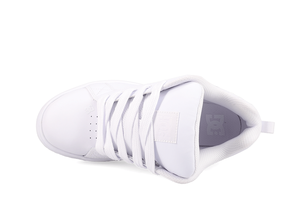 Zapatillas Dc Court Graffik Plataforma Mujer Blanco